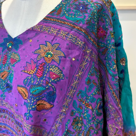 Sun Child Silk Caftan Shirt - Picture 3 of 7